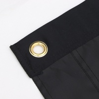 Drapeau américain brodé 210D noir intégral avec étoiles et rayures cousues pour la décoration de la maison, du jardin, du garage et de l'extérieur