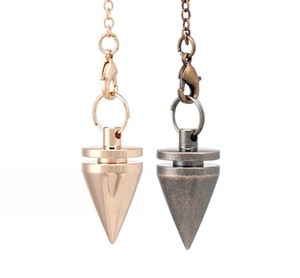 Metallo Pendolo Pendulos Pendoli per Rabdomanzia A Spirale Cono Antico Piramide Pendule Spirtual Reiki pendente - Product Image 5