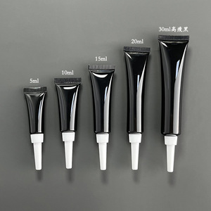 3g 5ml 10ml 20ml 30ml 40ml Empty Black <b>Silver</b> Gloss Squeeze Packaging Tube <b>Eye</b> Cream Cosmetic 15ml with Needle Nose Applicator - Product Image 2