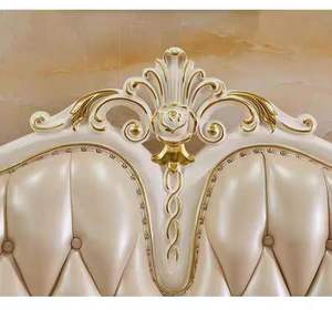 أثاث غرفة معيشة بتصميم ملوكي أوربي منحوت ، أريكة تشيسترفيلد فاخرة على طراز القصر الراقية على شكل حرف L - Product Image 4