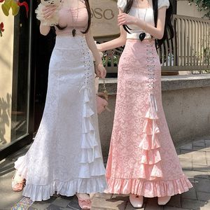 Vintage Gothic Long Skirts <strong>Women</strong> Punk Fish Tail Skirt New High Waisted Temperament <strong>Goth</strong> Skirt Festival Party Wear Woman <strong>Clothes</strong> - Product Image 2