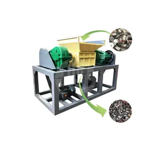 Đôi Trục Phế Liệu Động Cơ Kim Loại Máy Nghiền Vỏ Băm Nhỏ Chất Thải Kim Loại Shredder Máy Để Bán