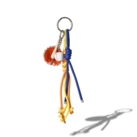 Breloque de sac d'été personnalisée, pendentif coquillage côtier en corde, porte-clés coloré en cordon