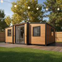 Bâtiment Modulaire Préfabriqué Extensible avec Extensions Latérales Jumelées – Cabine Conteneur Polyvalente pour Camp Pétrolier, Bureau de Chantier, Entrepôt