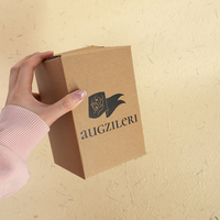 Caja de Regalo de Papel Kraft Personalizada con Logotipo Impreso y Asa, Embalaje Ecológico Premium para Regalos de Panadería, Recuerdos de Boda