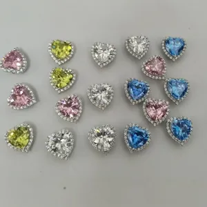 Apliques de Cristal de Alta Calidad para Coser, Pedrería en Forma de Corazón, Adornos para Ropa, Botones para Coser - Product Image 1