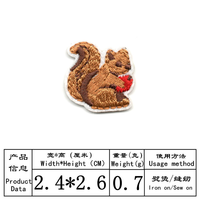 Patchs brodés thermocollants pour animaux, autocollants de transfert thermique, patchs pour vêtements, logo personnalisé, patchs brodés
