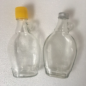 Vente en gros de bouteilles de <span class=keywords><strong>sirop</strong></span> <span class=keywords><strong>d</strong></span>'<span class=keywords><strong>érable</strong></span> de 12 oz, bouteilles de <span class=keywords><strong>sirop</strong></span> <span class=keywords><strong>d</strong></span>'<span class=keywords><strong>érable</strong></span> en verre avec poignée en boucle et bouchons en PE nervurés noirs - Product Image 3