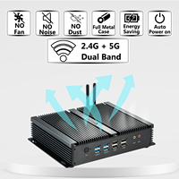 Komputer Mini Kontrol Industri KINGDEL i5 6xCOM 2xLAN 4xUSB3.0 4xUSB2.0 Layar HD Ganda Tanpa Kipas Siap Kirim