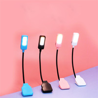 Mini lampe de lecture LED à clipser, rechargeable par USB, luminosité réglable, protection des yeux, lampe de lecture portable