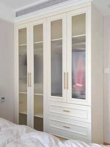 Armoire en bois sur mesure avec porte vitrée, meuble de chambre à coucher, rangement pour vêtements, organisateur pour chambre à coucher - Product Image 4
