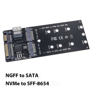 SATA <span class=keywords><strong>M</strong></span>.2 NGFF SSD zu SATA-Schnitts telle & NVMe <span class=keywords><strong>M</strong></span>.2 SSD zu SFF-8654 Adapter karte - Product Image 3