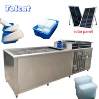 Machine à fabriquer des briques de glace à énergie solaire, équipement de production de blocs de glace à haut rendement, compatible avec panneau solaire, pour la pêche et le travail