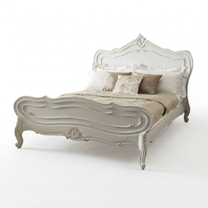 <b>Antique</b> French Louis XVI Style Solid Wood Bedroom Furniture Set Mahogany Painted Round <b>Bed</b> Wooden <b>Frame</b> Indonesian Manufacturer - Product Image 1