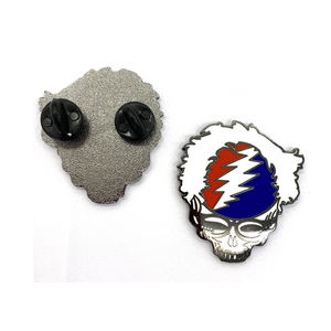 Pin de esmalte suave y duro de Grateful <span class=keywords><strong>Dead</strong></span> personalizado, roba tu cara, forma Irregular, patrón colorido, accesorios de Metal, alfileres para sombreros - Product Image 3