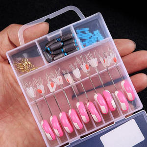 Perles de course en silicone transparentes, lot de 10, forme 7+1 avec anneaux en forme de huit, boîte de rangement rapide pour petits accessoires - Product Image 4