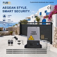 Abridor de Puerta Corredera Eléctrico Fubei de 1500 kg y 750 W con Luz de Advertencia Intermitente y Motor de Alta Eficiencia para Fábrica