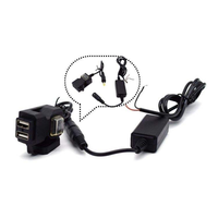 Double chargeur USB rapide pour moto avec interrupteur marche/arrêt, répartiteur automatique pour téléphone, tablette, GPS (12-24v)