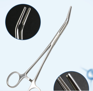 CJH Forceps à fil guide trachéal droit et courbé en acier inoxydable médical, stérilisation haute température, instruments vétérinaires - Product Image 5