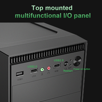Boîtier PC MicroATX ultra léger, 1,45 kg, châssis compact ITX Mini Tower pour jeux avec alimentation sur le dessus