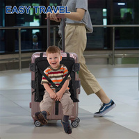 Chaise portable pliable améliorée pour la famille à l'aéroport facilitée par les voyages Valise de voyage pour enfants améliorée avec ceinture de sécurité