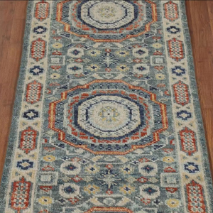 Handmade Oushak Indian 8ft Runner Rug New Oriental Hallway Carpet for Living Room Prayer Camping Travel Picnic 3x8 Customizable - Product Image 1