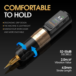 Ambition Soldier Max 2400mAh Système de double roulement à entraînement direct Machine à tatouer professionnelle sans fil Stylo pour artistes Body Art - Product Image 5