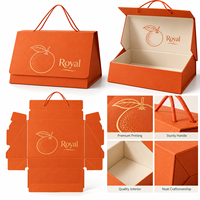 Boîte cadeau de luxe personnalisée pour fruits, fermeture magnétique, estampage à chaud doré, carton ondulé imprimé sur mesure, coffrets cadeaux haut de gamme