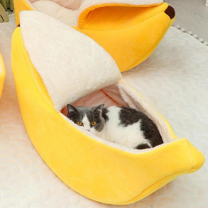 Cama para Perros y Gatos Pequeños, Diseño de Plátano, Esponja Antideslizante, con Logotipo Personalizado, Venta al Por Mayor - Product Image 1