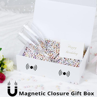 Boîtes en carton recyclables de luxe personnalisées pour cosmétiques, vêtements, chaussures, boîtes cadeaux magnétiques blanches mates