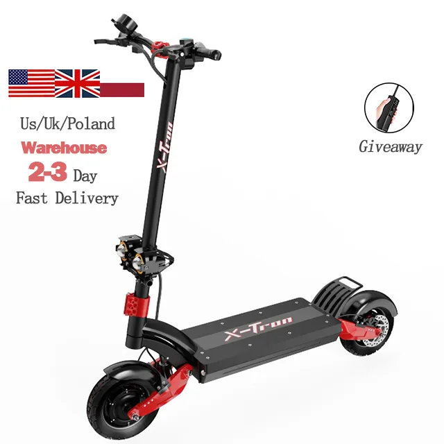 Performance 2 Wheel Us Eu Poland Warehouse X-Tron X10 Pro E-Scooter 65km/h 3200W Motor Off Road Tire Electric Scooter