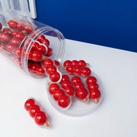 Bonbons gélifiés Tanghulu à 3 boules, en forme de guirlande, saveur fruitée, multicolores, nouveauté pour enfants, sachet, durée de conservation 24 mois