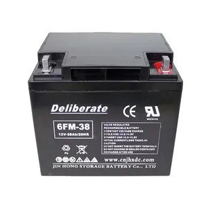 Deep cycle storage Lead acid battery 6V 12V 38ah Rechargeable battery for Solar Power System
