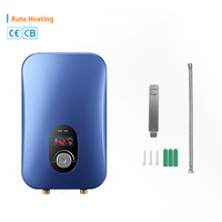 Chauffe-eau instantané sans réservoir à affichage numérique 220V-240V 6.5KW, montage mural, sûr pour hôtel, maison, salle de bain, douche