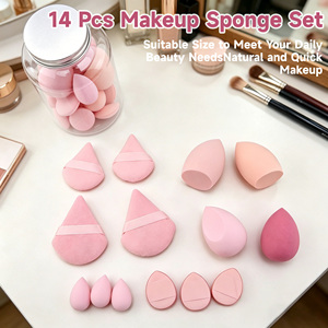 Juego de 14 Esponjas de <span class=keywords><strong>Maquillaje</strong></span> de Algodón Mini, Color Puro, Lavables, para Aplicar Polvo Facial - Product Image 3