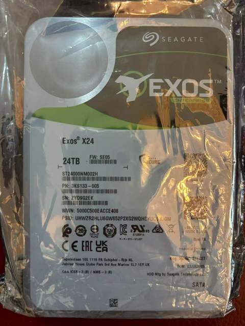 For X24 24TB 7200RPM SATA 6Gb/s 512MB Cache 3.5" Internal Metal Shell Server HDD ST24000NM002H