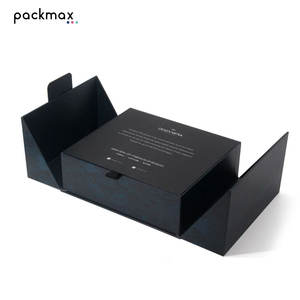 Caja de regalo de alta gama con tapa abatible, empaque de papel de doble apertura para cosméticos y productos para el cuidado de la piel, caja de color de alta gama. - Product Image 2