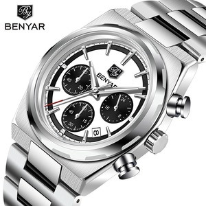 BENYAR Design 2024 nuevo reloj <span class=keywords><strong>de</strong></span> negocios para hombres, esfera <span class=keywords><strong>de</strong></span> 40mm, reloj <span class=keywords><strong>de</strong></span> cuarzo resistente al agua para hombres, cronómetro, segundo reloj para correr - Product Image 2