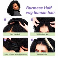 Perruque mi-longue brésilienne bouclée avec dentelle frontale transparente, cheveux humains, 18 pouces, boucles spirales naturelles, densité 180%