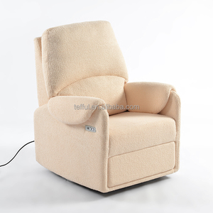 Sillón Reclinable Eléctrico Individual de Tela para Sala de Estar o Cuarto de Niños, Sillón Giratorio y Mecedora - Product Image 2