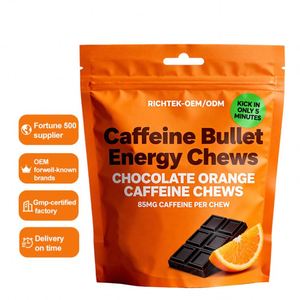 Gomitas Energéticas de Chocolate y Naranja con Cafeína de 85 mg, Masticables con Cafeína para Ciclismo y Deportes de Resistencia - Product Image 1
