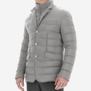 2025 unisexe léger vers le bas remplissage Blazer italien Commercial veste deux couches chaud <span class=keywords><strong>manteau</strong></span> pour hiver patron veste avec capuche - Product Image 4