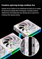Ventilateur de refroidissement pour boîtier d'ordinateur Gamer-X CD, extérieur, 12 cm, silencieux, roulement fluide, ARGB, 4 broches PWM, 64,8 CFM, 50 000 heures, pour jeux
