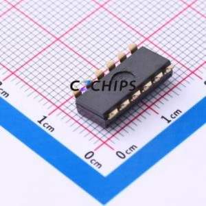 DSIC06LSGER DIP Switch SMD-12P,6x15.2mm Switch Flat Toggle, Raised Type Single Pole Single Throw 6 Gull Wing Type - Product Image 2