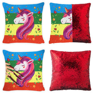 Custom con paillettes reversibili sublimazione federa cuscino teca Nicolas Cage Design Anti-acaro Anti-polvere antistatico 100% poliestere - Product Image 5