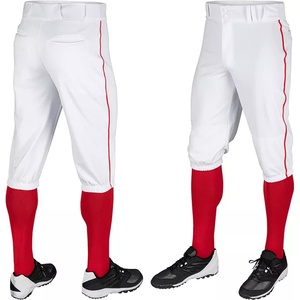 Men Youth Striped Black Custom <b>Baseball</b> Pants - Product Image 4