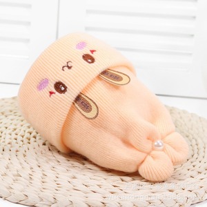 Berretto per Neonati OEM ODM, Cappelli Invernali in Maglia per Bambini e Bambine, Stile con Ricamo 3D, 0-6 Mesi - Product Image 2