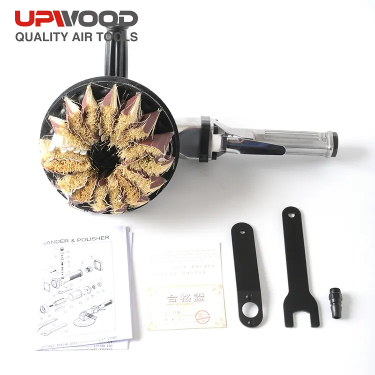 UW-7500C Professional 7 inch Pneumatic Air Abrasive Brusher Brushing Tool for Brush Sanding Curved Surfaces