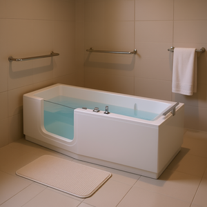 อ่างอาบน้ำไอริส 170 x 80 ซม. ด้านซ้าย พร้อมโครงและก๊อกน้ำ สำหรับผู้สูงอายุ - Product Image 3