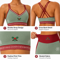 Ensemble de vêtements de sport pour femmes OEM en polyester/nylon, 2 pièces, uni, respirant, extensible dans quatre directions, taille XL, anti-odeur, évacuant la transpiration, séchage rapide